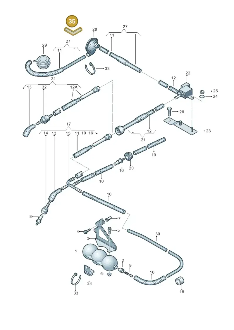 333955665 — Audi A6/Wagon/quattro (2001-2004) diagram 264131350, position 35