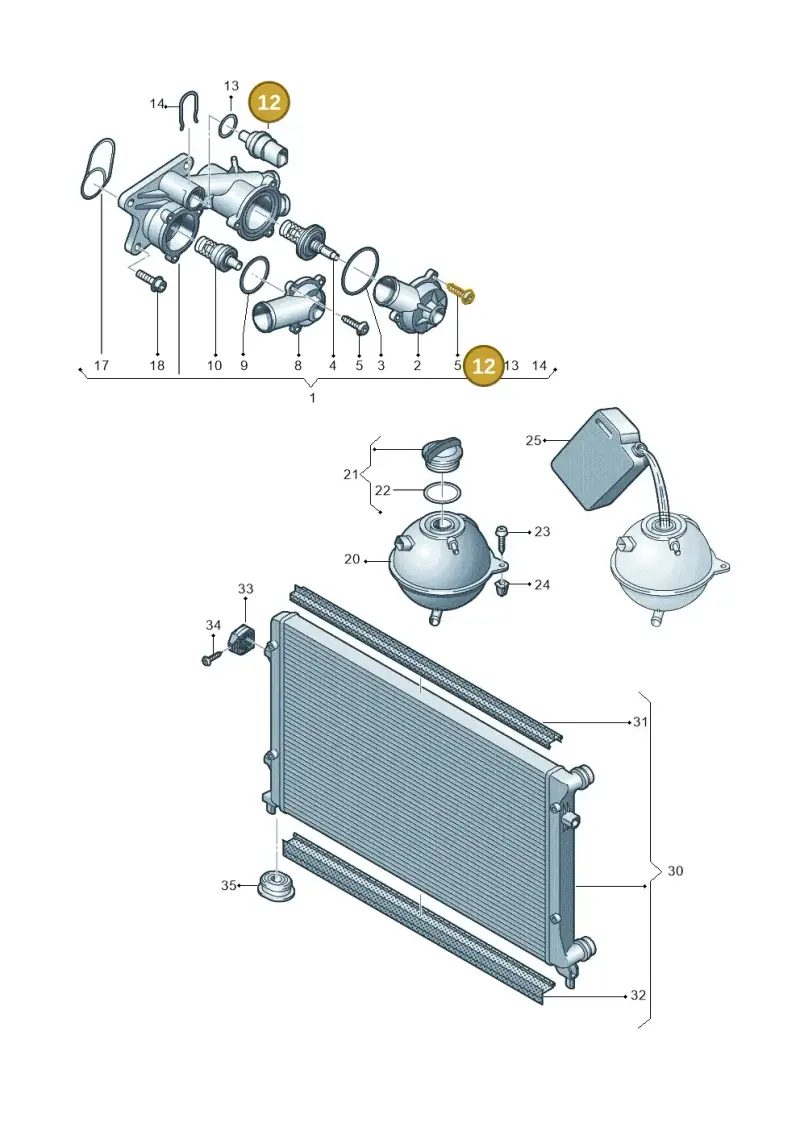 357121140 — SEAT Altea XL Reference (2013-2013) diagram 409121700, position 12