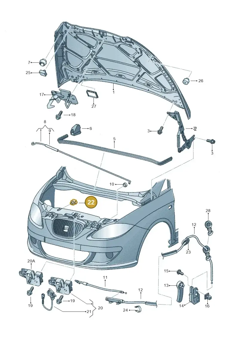 357823397 — SEAT TOLEDO                 05> (2004-) diagram 418823000, position 22