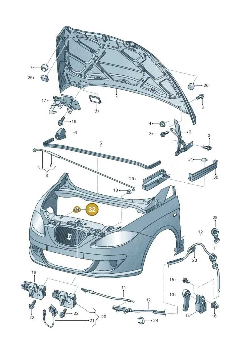 357823397 — SEAT Leon Stylance (2010-2012) diagram 456823000, position 32