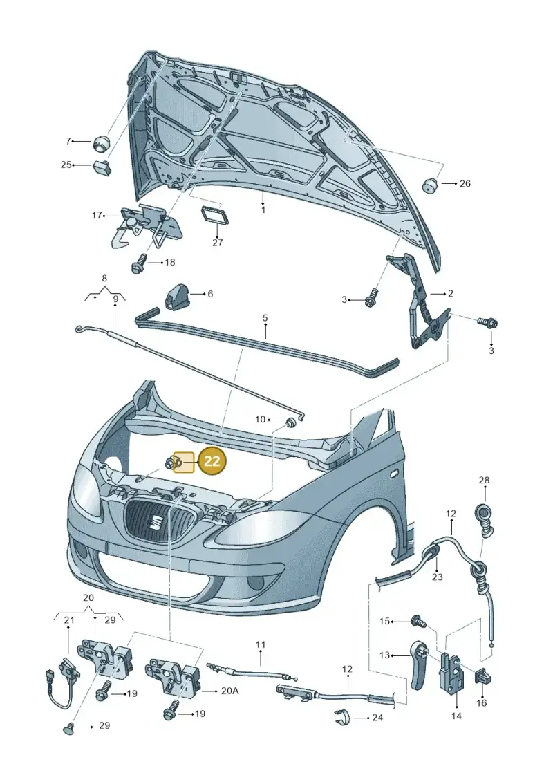357823397 — SEAT Altea XL Reference (2013-2013) diagram 498823000, position 22