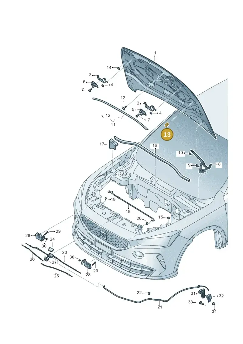 357823500A — SEAT Formentor TSI CUPRA (2020-) diagram 5ff823000, position 13