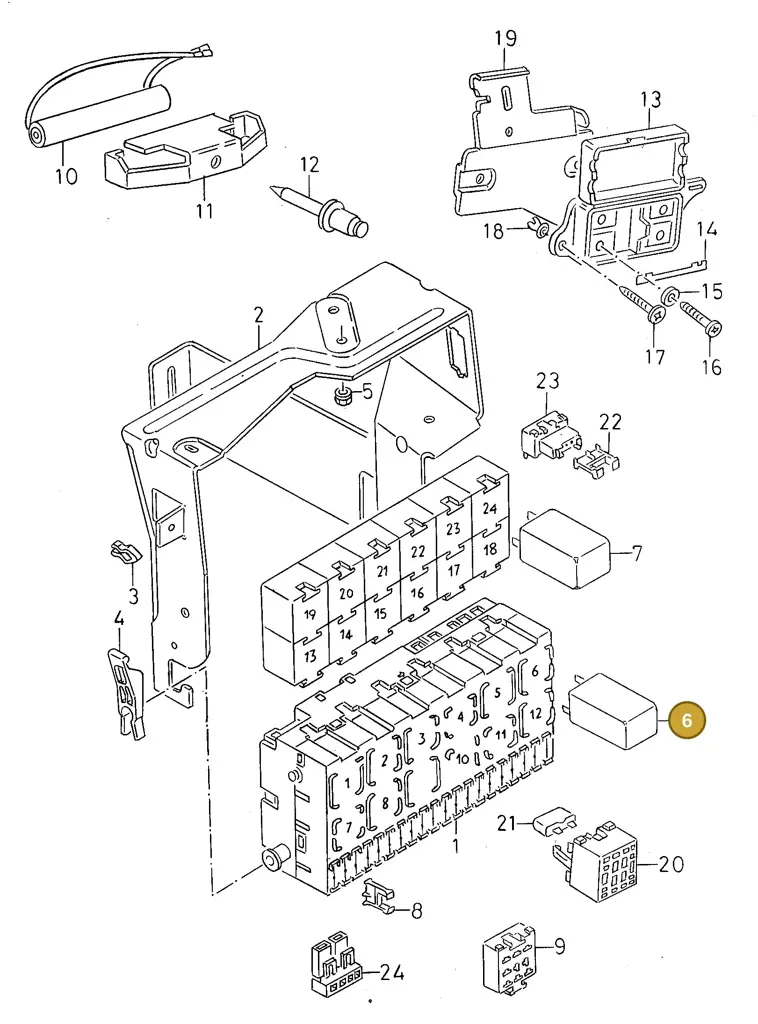 357911253A — SEAT TOLEDO SEAT MOD.97>99 (1996-1999) diagram 130937250, position 6