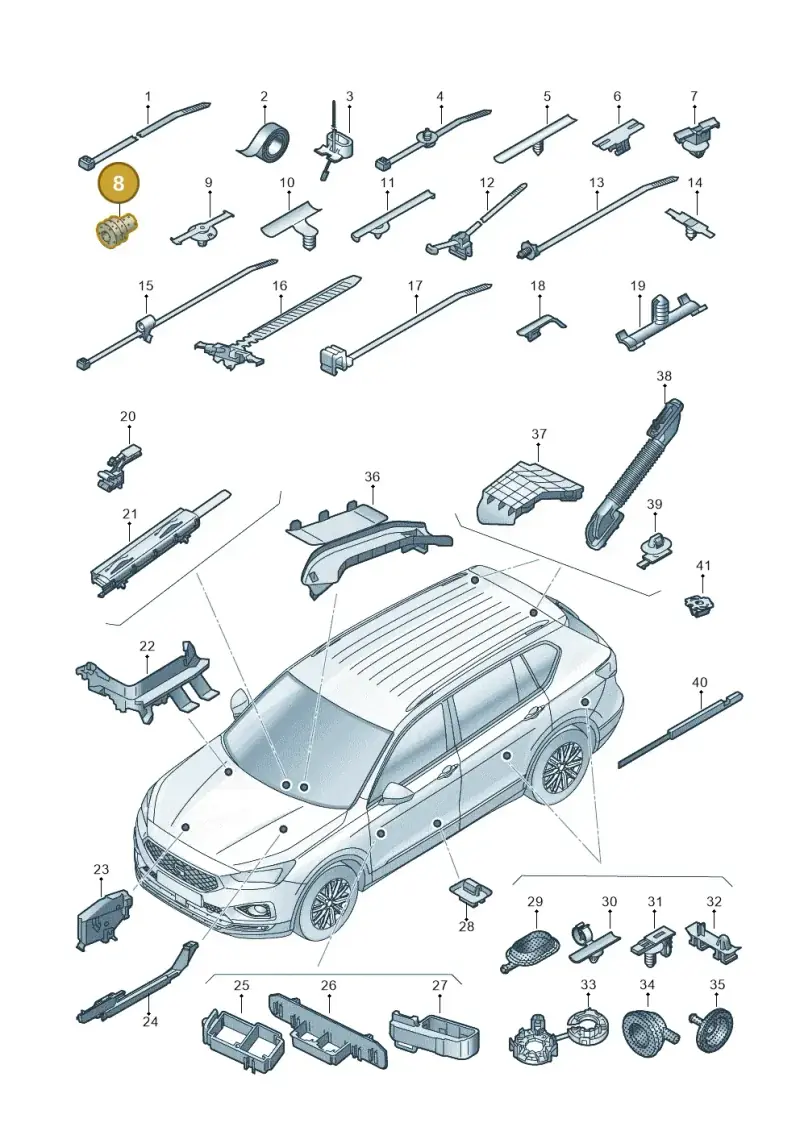 357972842 — SEAT Tarraco FR (2018-2024) diagram 591971083, position 8
