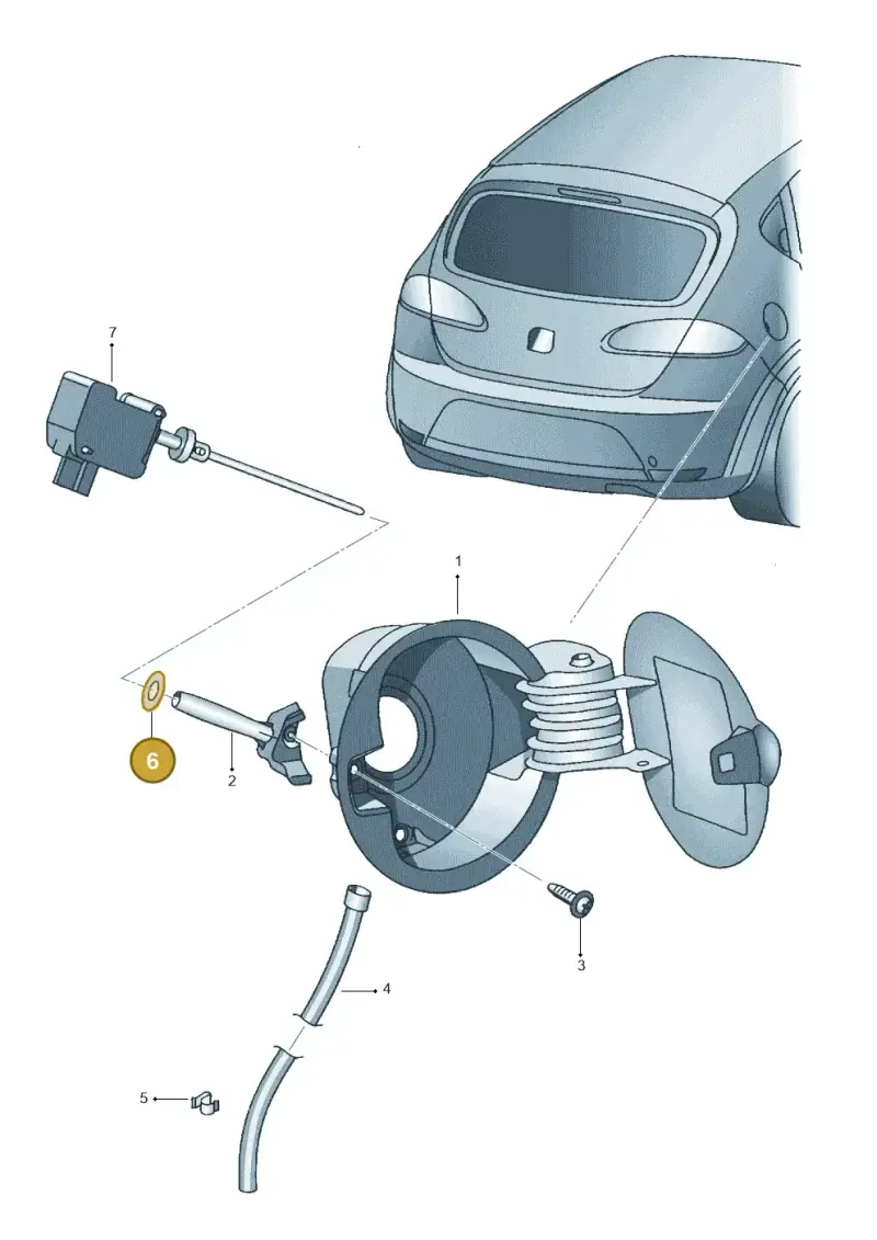 3B0810911A — SEAT Leon Stylance (2010-2012) diagram 456809500, position 6