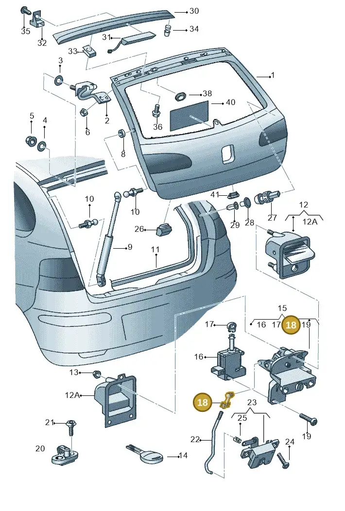 3B0827637 — SEAT IBIZA                  06> (2005-) diagram 254827000, position 18