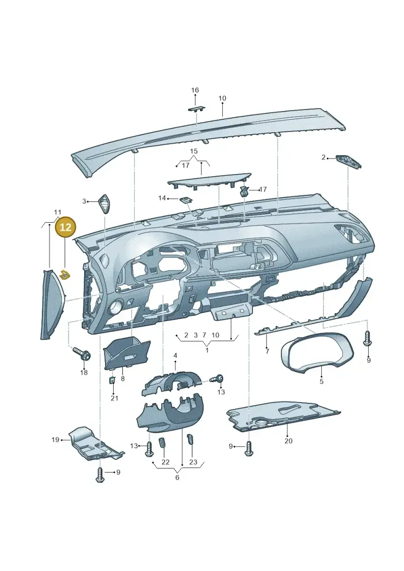 3B0858137 — SEAT Leon ST Stylance (2016-2020) diagram 830857100, position 12