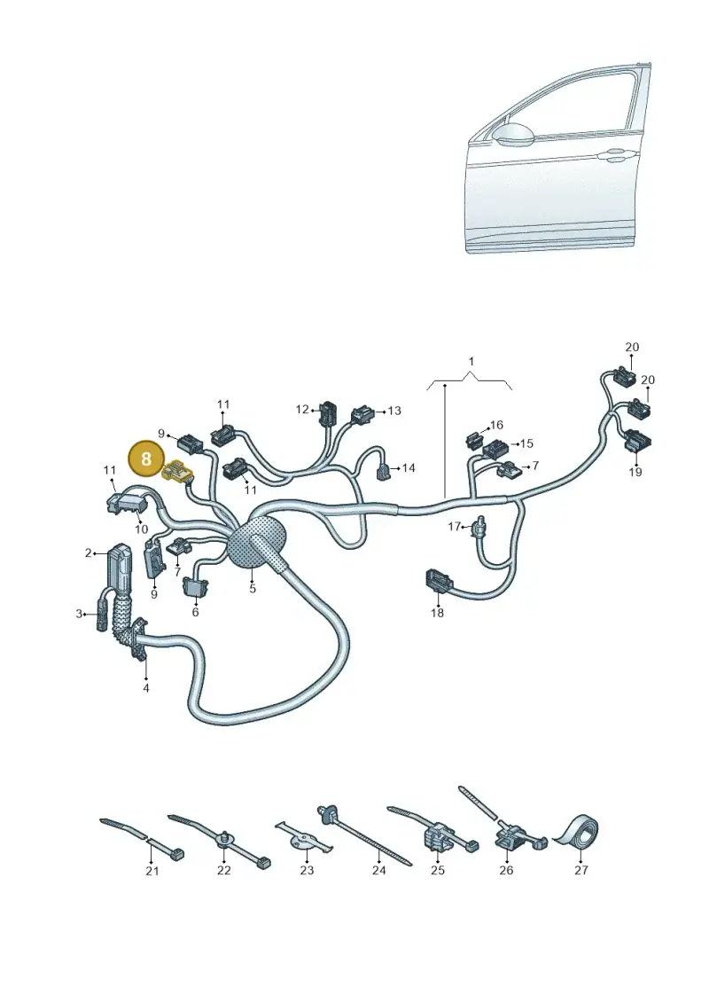 3B0972702 — SEAT Tavascan Cupra (2023-) diagram 20h972033, position 8