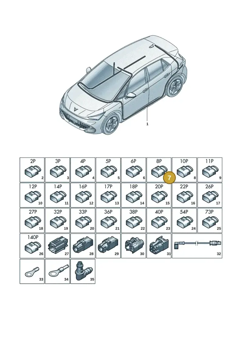 3B7035447 — SEAT EBoost CUPRA (2021-) diagram 10s971081, position 7