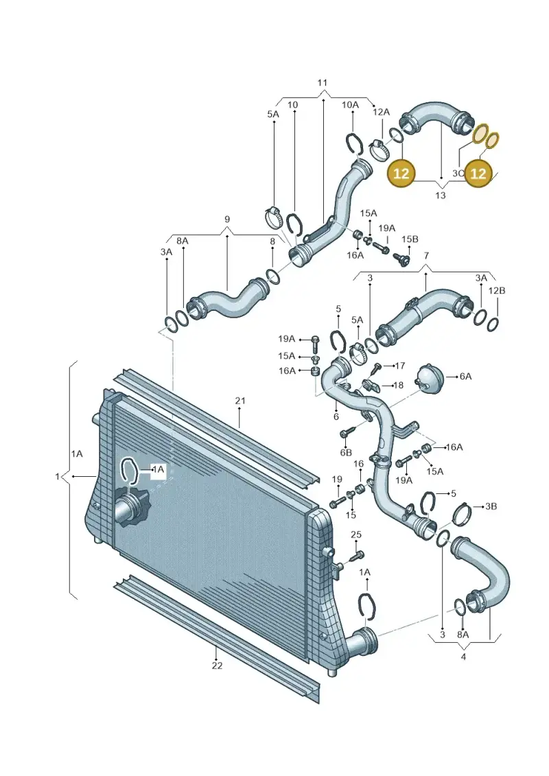 3C0145117 — SEAT Altea XL Reference (2010-2013) diagram 460145800, position 12