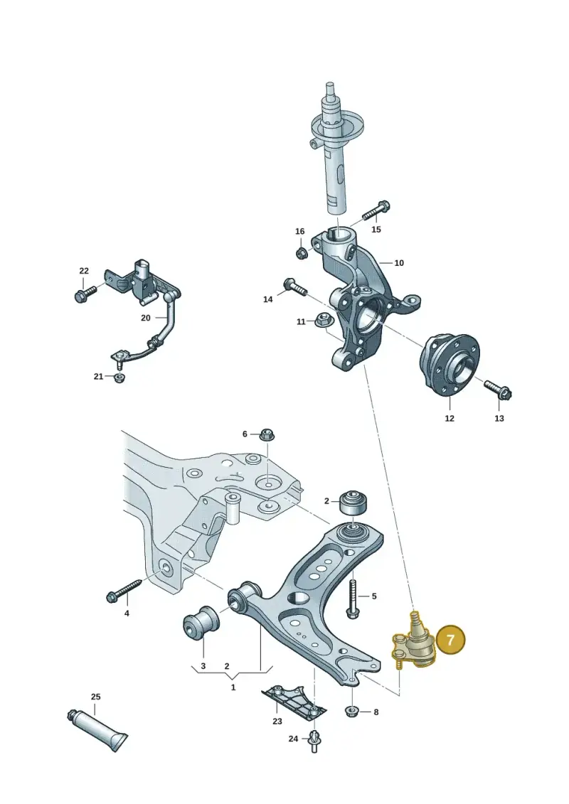 3C0407365B — SEAT Leon style (2019-) diagram 5h0407000, position 7