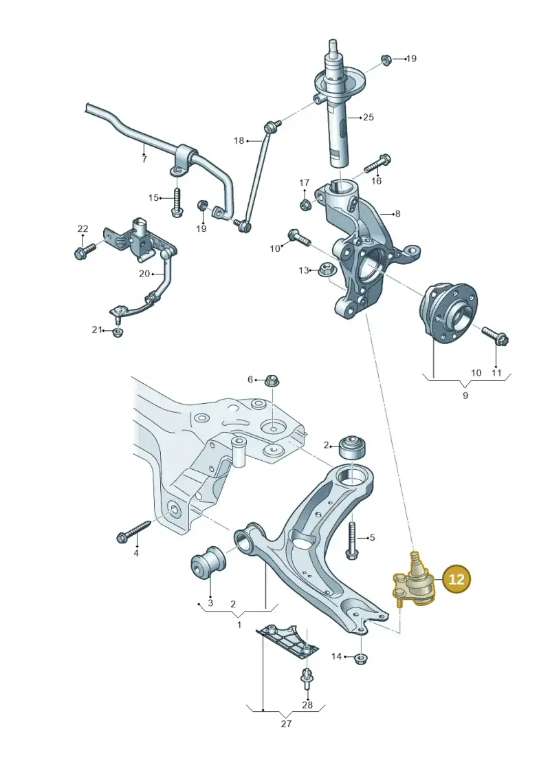 3C0407365B — SEAT Formentor TSI CUPRA (2020-) diagram 793407000, position 12