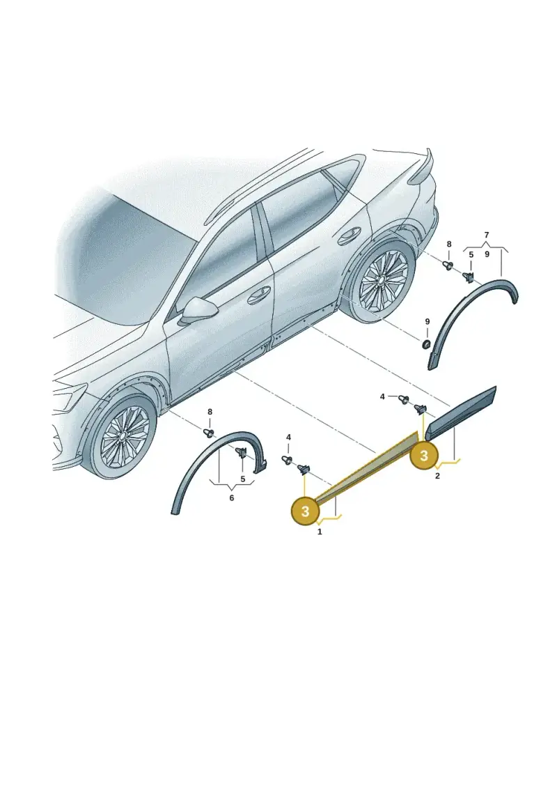 3C0853585 — SEAT Formentor TSI CUPRA (2020-) diagram 5ff853030, position 3