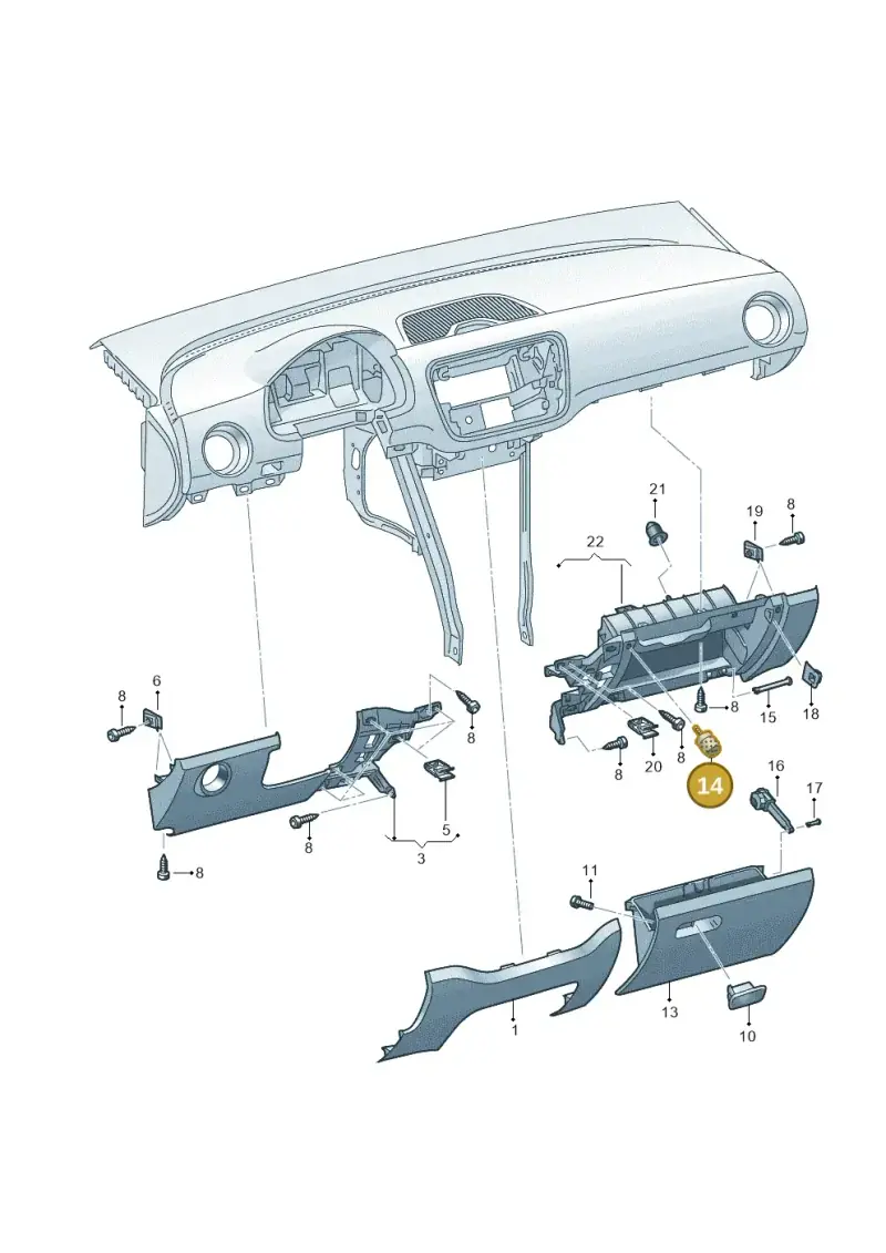 3C0857145 — SEAT Mii electric (2020-2021) diagram 723857200, position 14