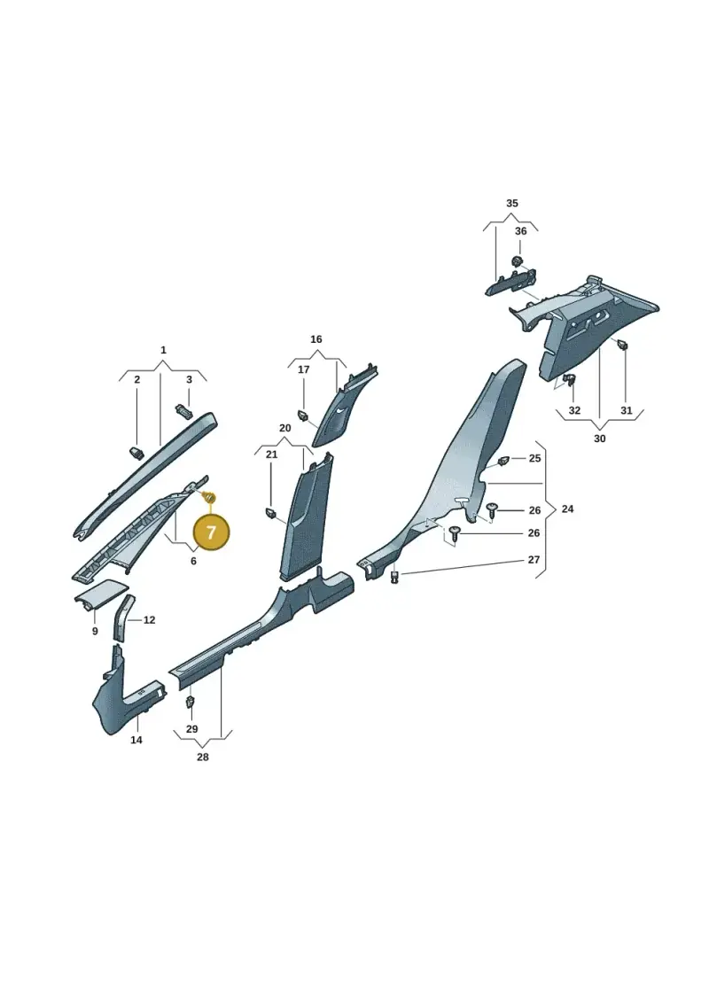 3C0867333 — SEAT EBoost CUPRA (2021-) diagram 10s867070, position 7