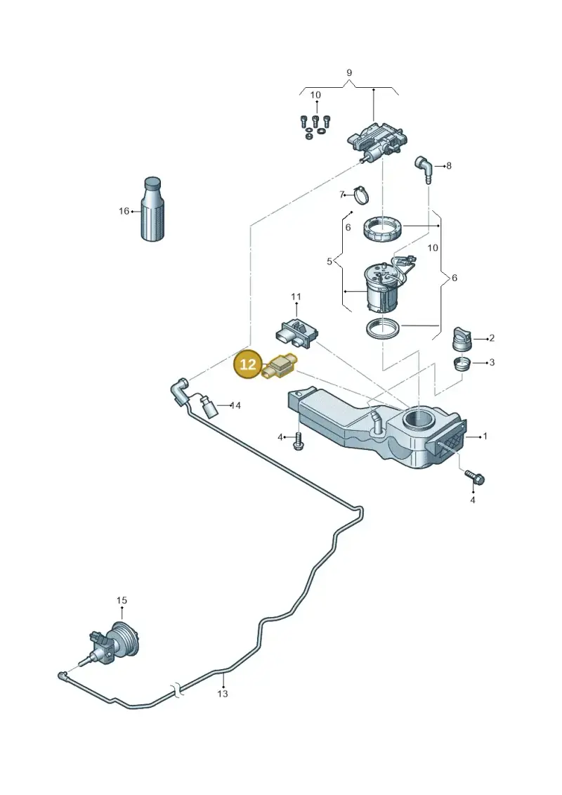 3C0906651 — SEAT Alhambra Stylance (2010-2013) diagram 689253670, position 12