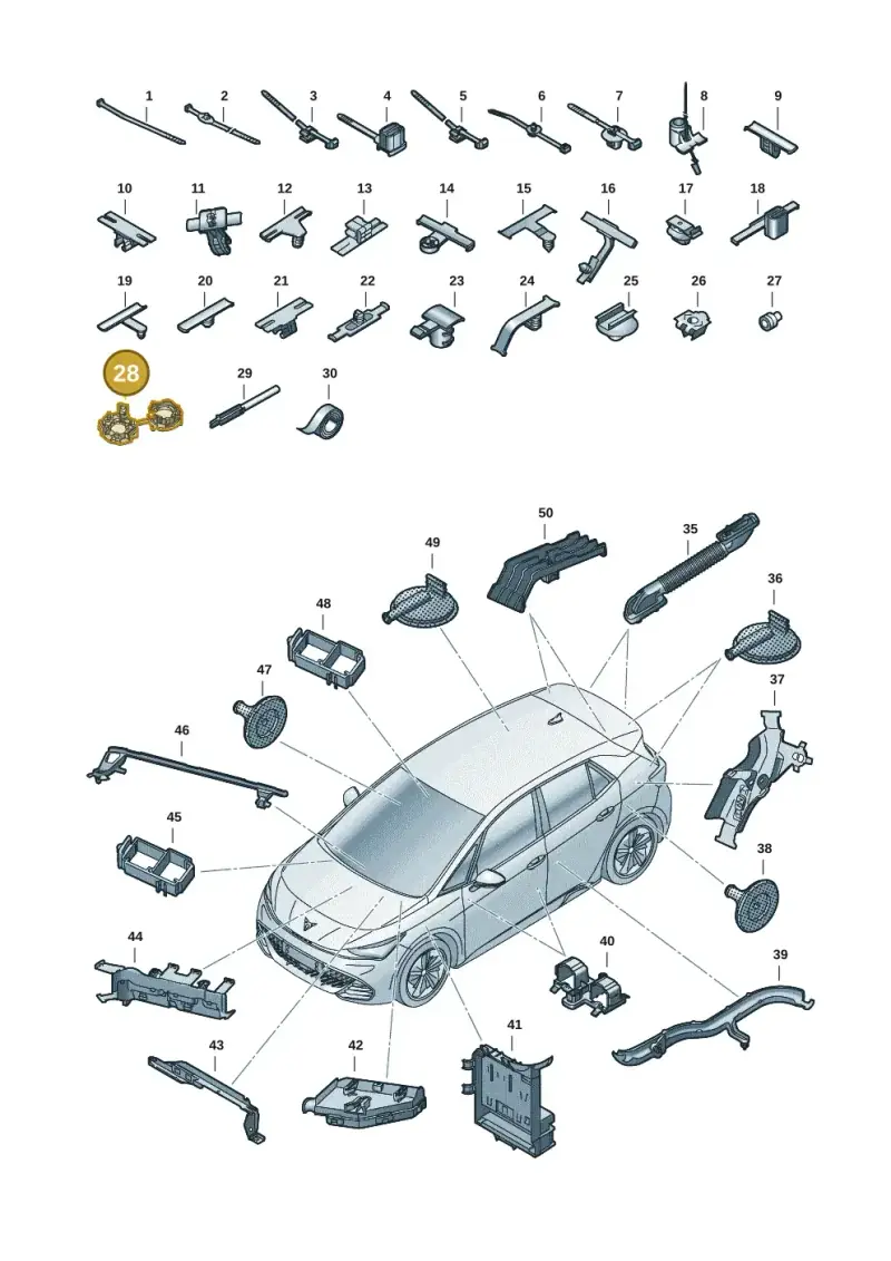3C0971260C — SEAT EBoost CUPRA (2021-) diagram 10s971082, position 28
