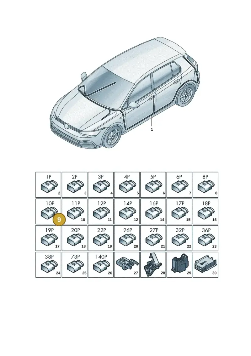 3C0972725 — SEAT Formentor TSI CUPRA (2020-) diagram 5h0971090, position 9