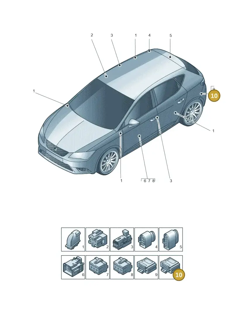 3C0972725A — SEAT Leon ST Stylance (2016-2020) diagram 754971790, position 10