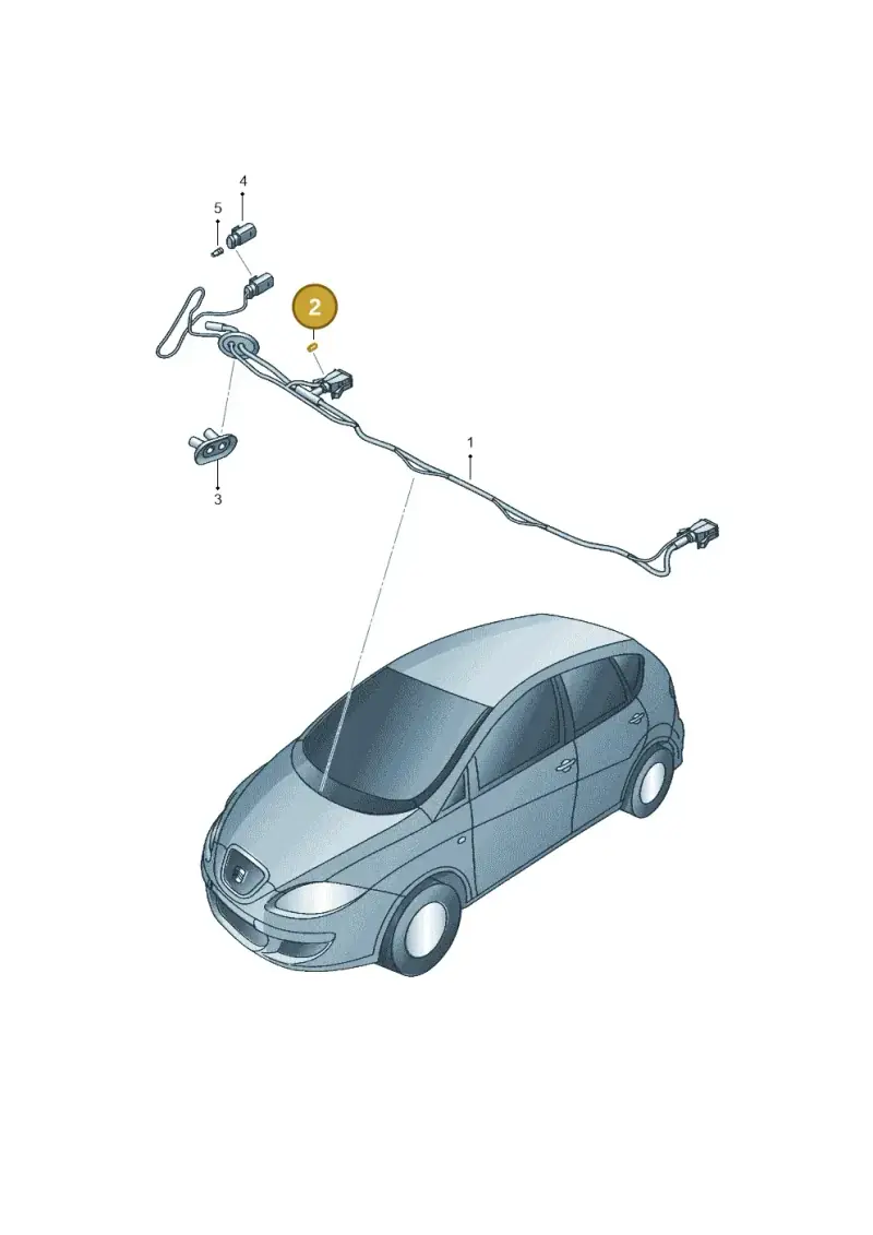 3C0972741 — SEAT Altea XL Reference (2013-2013) diagram 418971600, position 2