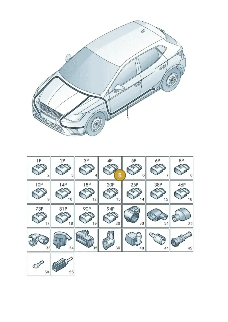 3C0973721 — SEAT Arona FR (2017-) diagram 835971080, position 5