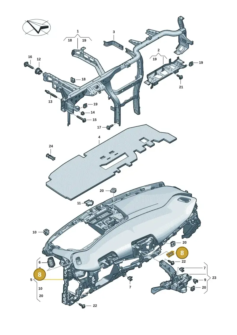 3C8867190 — SEAT Tavascan Cupra (2023-) diagram 20h857000, position 8