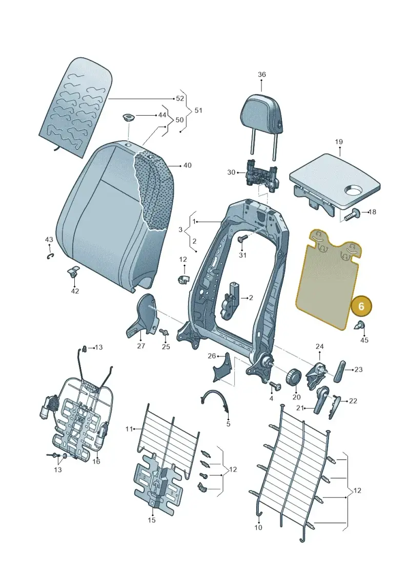 3C8881989 — SEAT Ateca Style (2016-) diagram 884881500, position 6