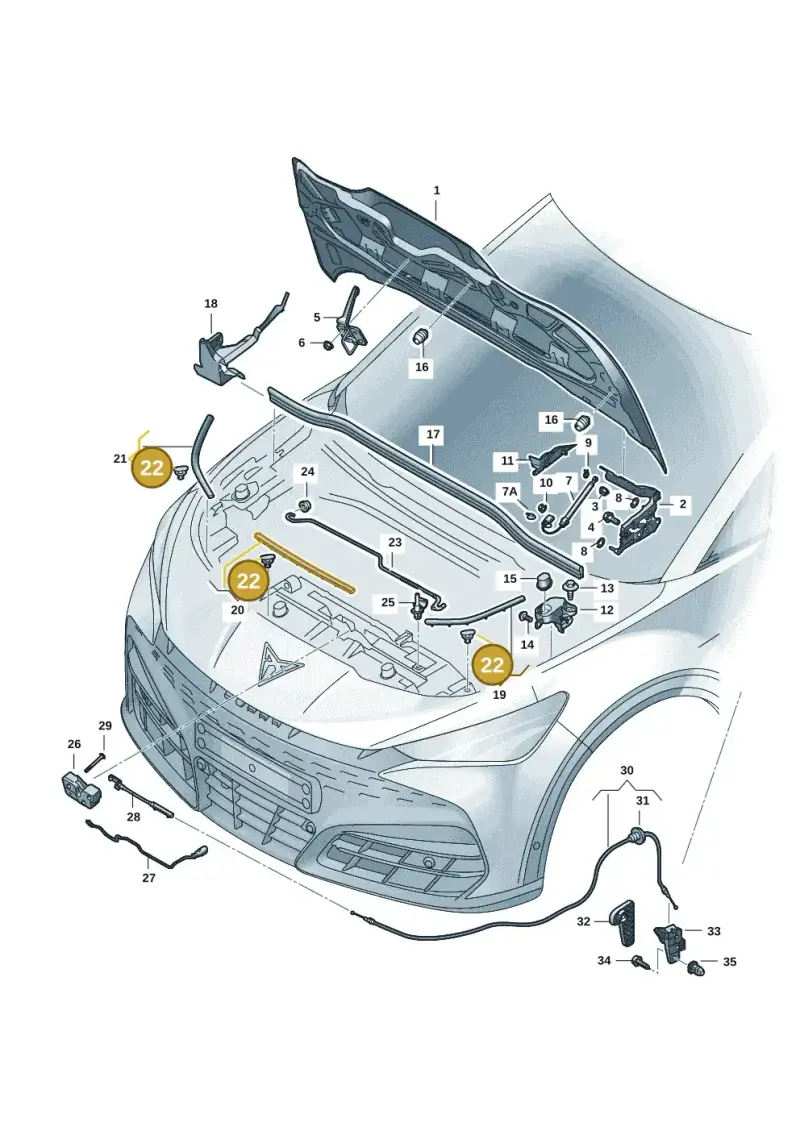 3D0823717 — SEAT Tavascan Cupra (2023-) diagram 20h823000, position 22