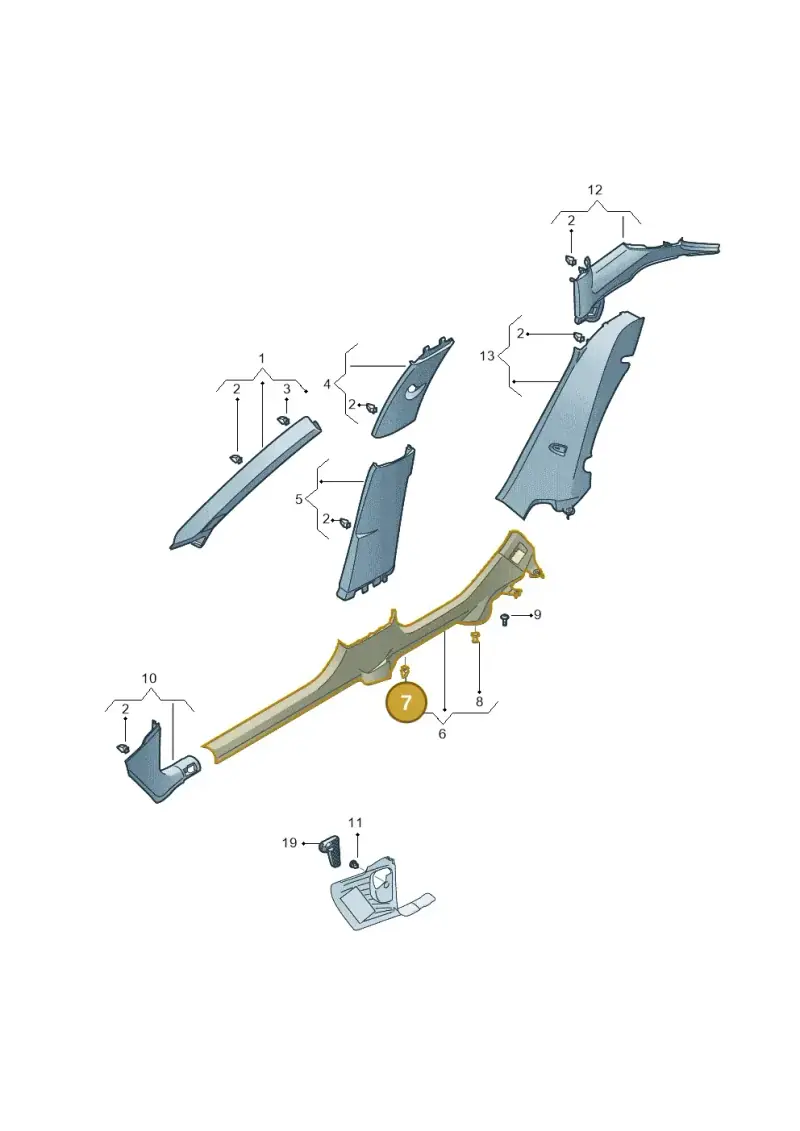3D0867276 — SEAT Formentor TSI CUPRA (2020-) diagram 5fn867070, position 7