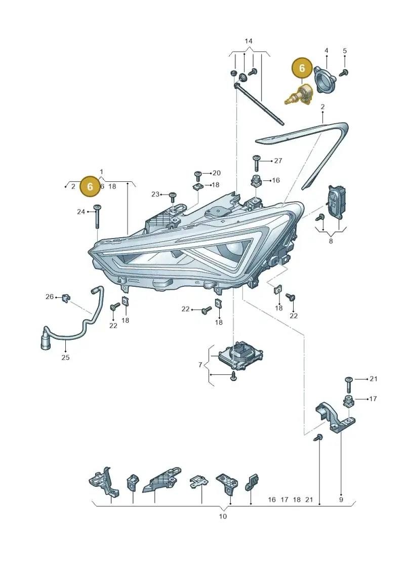 3D0941295 — SEAT Formentor TSI CUPRA (2020-) diagram 5fn941010, position 6