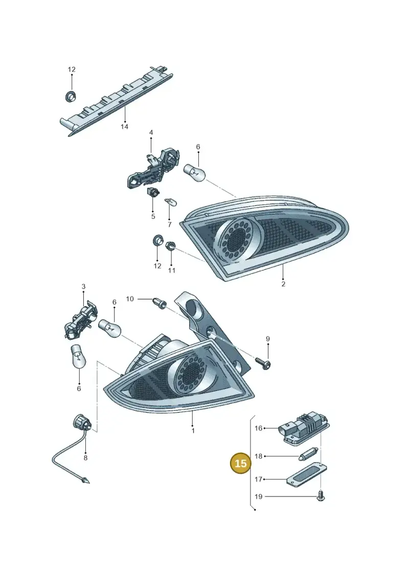 3D0943021A — SEAT Leon Stylance (2010-2012) diagram 456945000, position 15