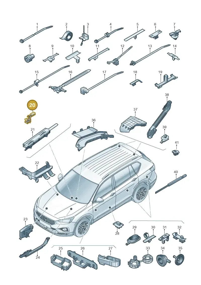3D0971497B — SEAT Tarraco FR (2018-2024) diagram 591971083, position 20