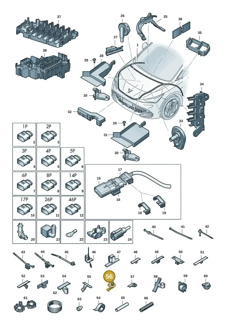 3D0971830F — SEAT EBoost CUPRA (2021-) diagram 10s971080, position 56