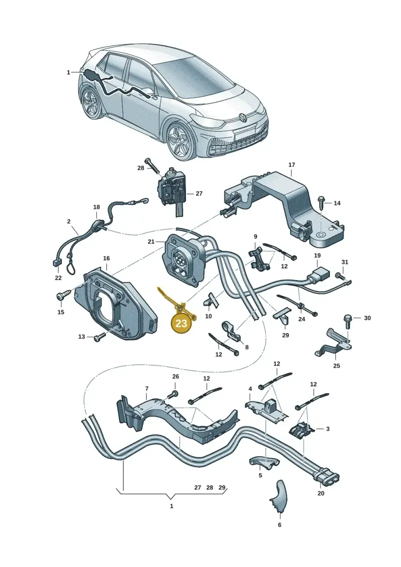 3D0971838 — SEAT EBoost CUPRA (2021-) diagram 10a970005, position 23