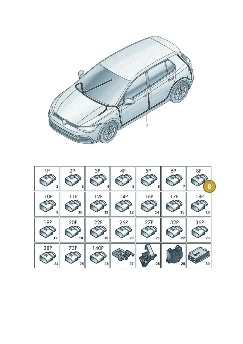 3D0972708A — SEAT Formentor TSI CUPRA (2020-) diagram 5h0971090, position 8