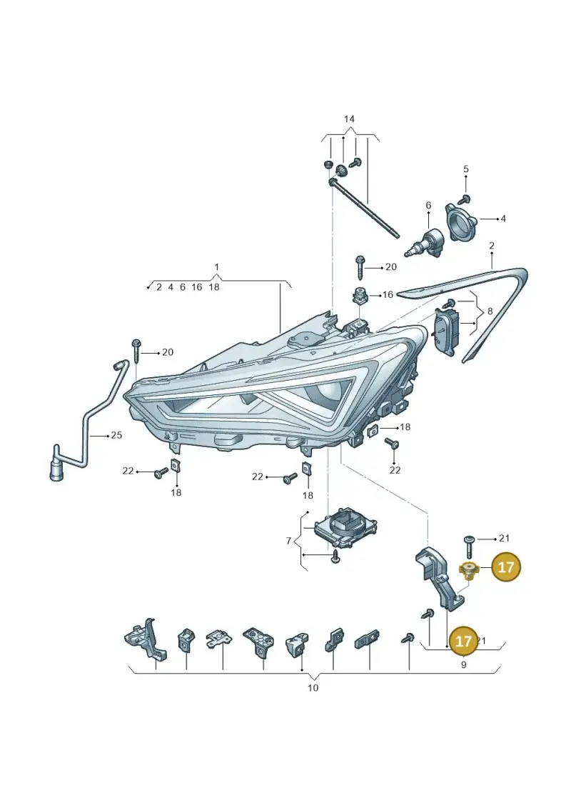 3G1941141 — SEAT Tarraco FR (2018-2024) diagram 591941000, position 17