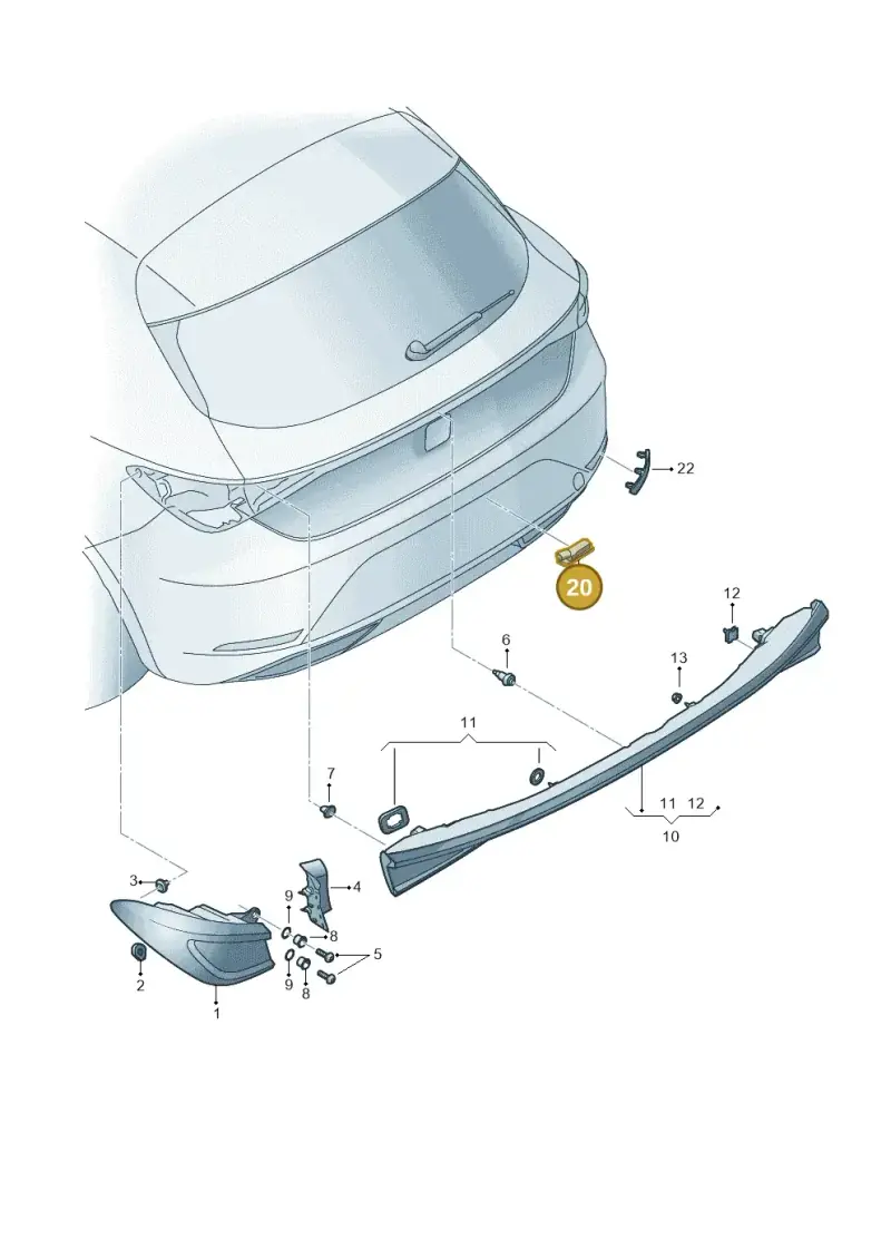 3G5943021 — SEAT Leon style (2019-) diagram 5fn945000, position 20