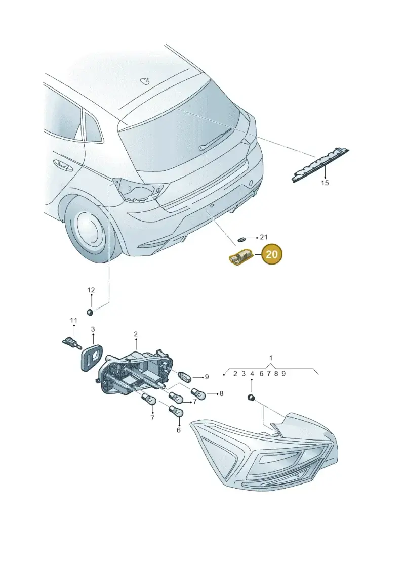 3G5943021 — SEAT Ibiza FR (2017-) diagram 835945000, position 20