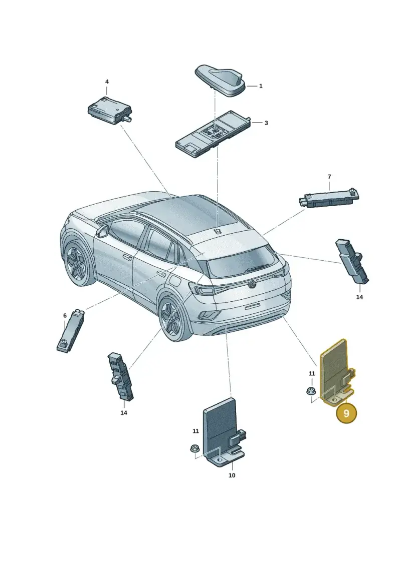 3G9035534 — SEAT Tavascan Cupra (2023-) diagram 11a035020, position 9