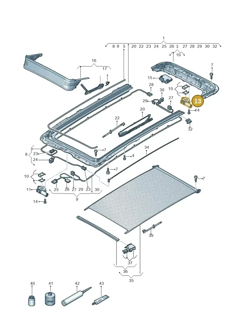3G9877795K — SEAT Tarraco FR (2018-2024) diagram 884877100, position 13