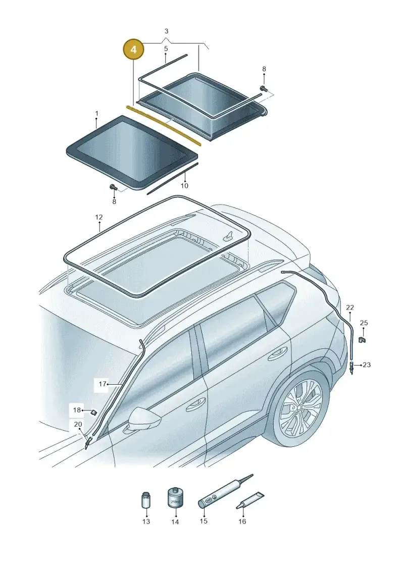 3G9877913 — SEAT Ateca Style (2016-) diagram 893877000, position 4