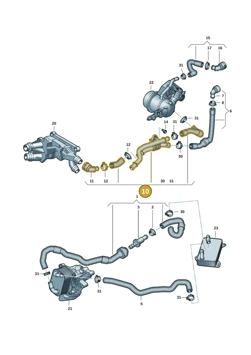 3Q0121064AE — SEAT Formentor TSI CUPRA (2020-) diagram 793121112, position 10