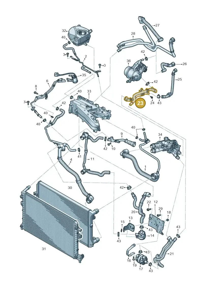 3Q0121064AE — SEAT Formentor TSI CUPRA (2020-) diagram 596121019, position 23