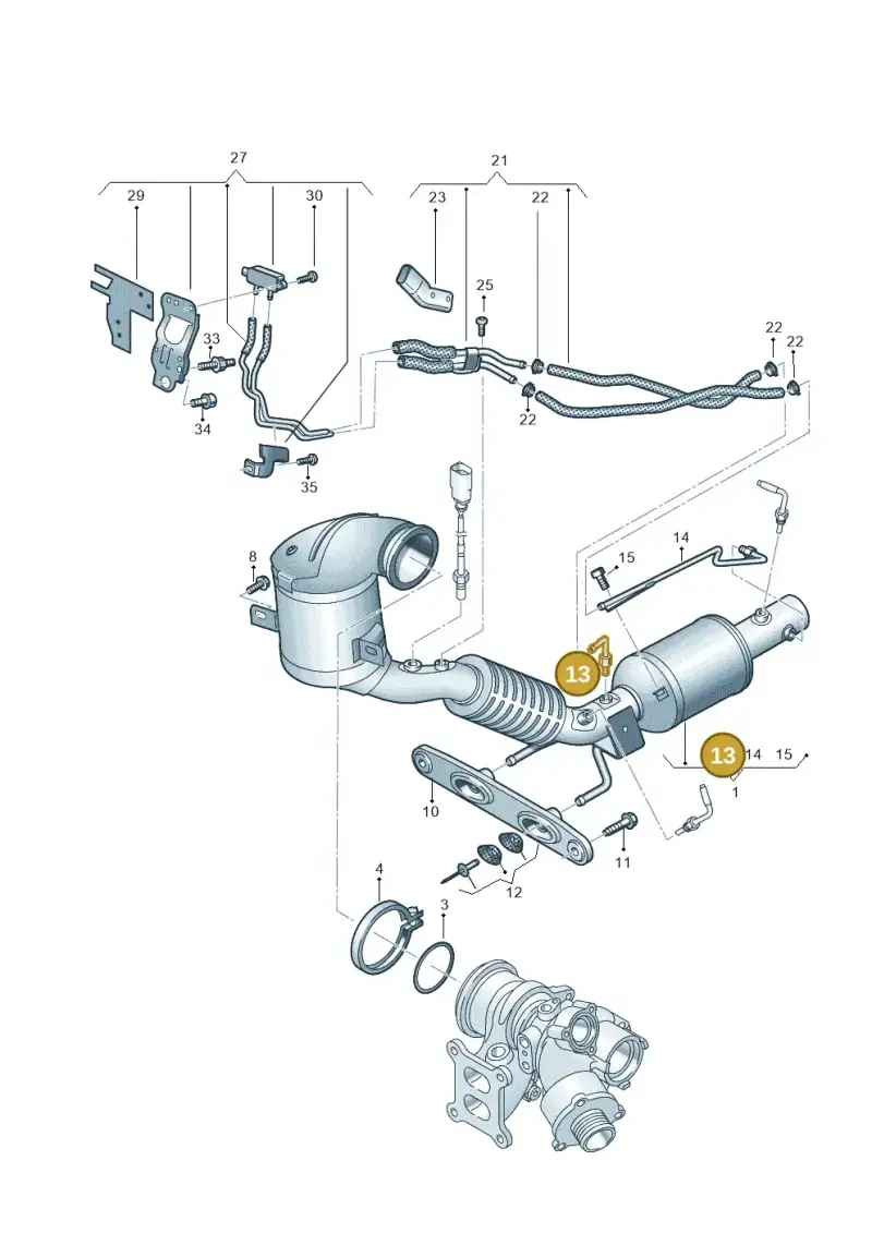 3Q0253574C — SEAT Formentor TSI CUPRA (2020-) diagram 5h0253040, position 13