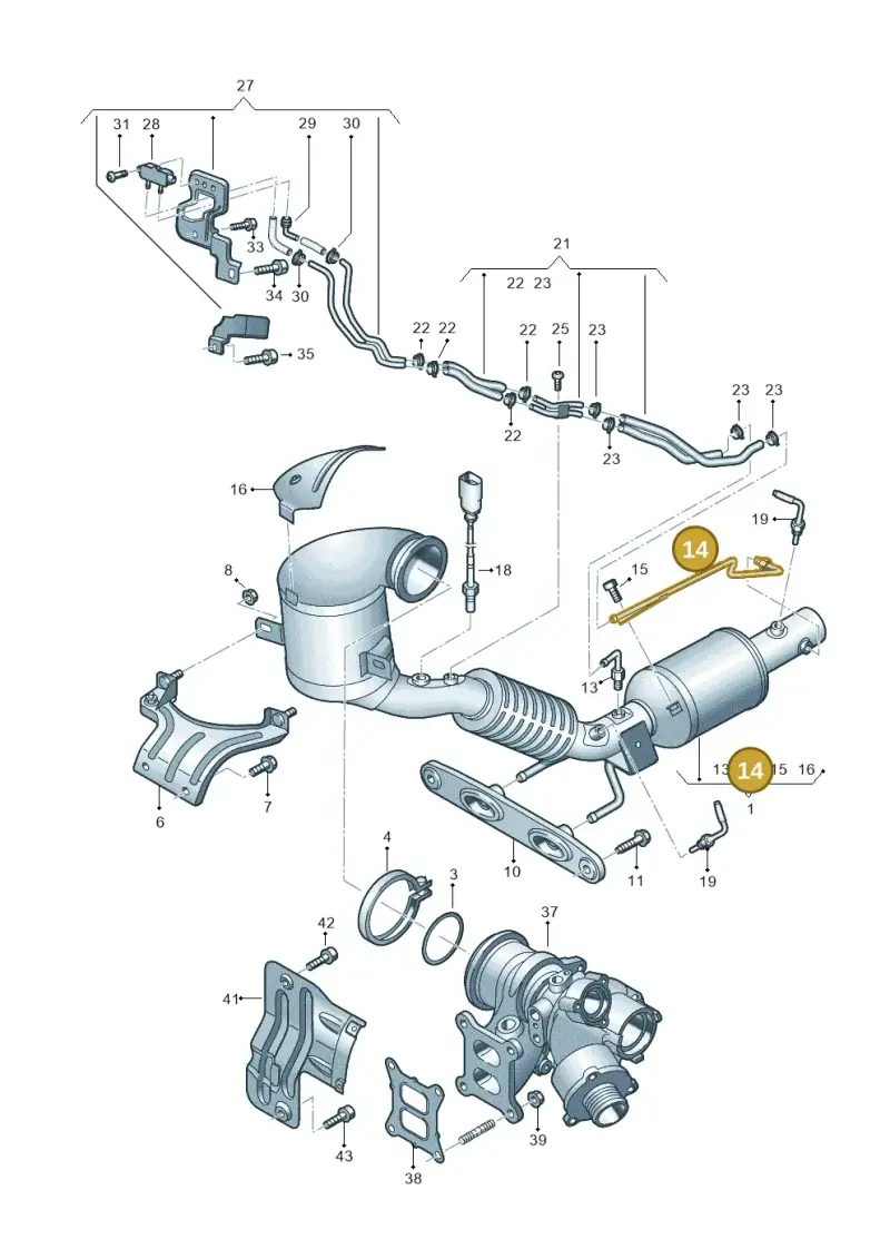 3Q0253574D — SEAT Ateca Style (2016-) diagram 890253040, position 14