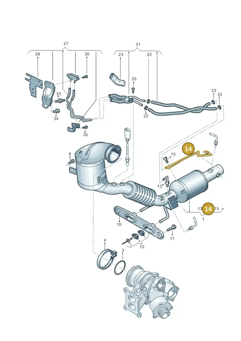 3Q0253574D — SEAT Formentor TSI CUPRA (2020-) diagram 5h0253040, position 14
