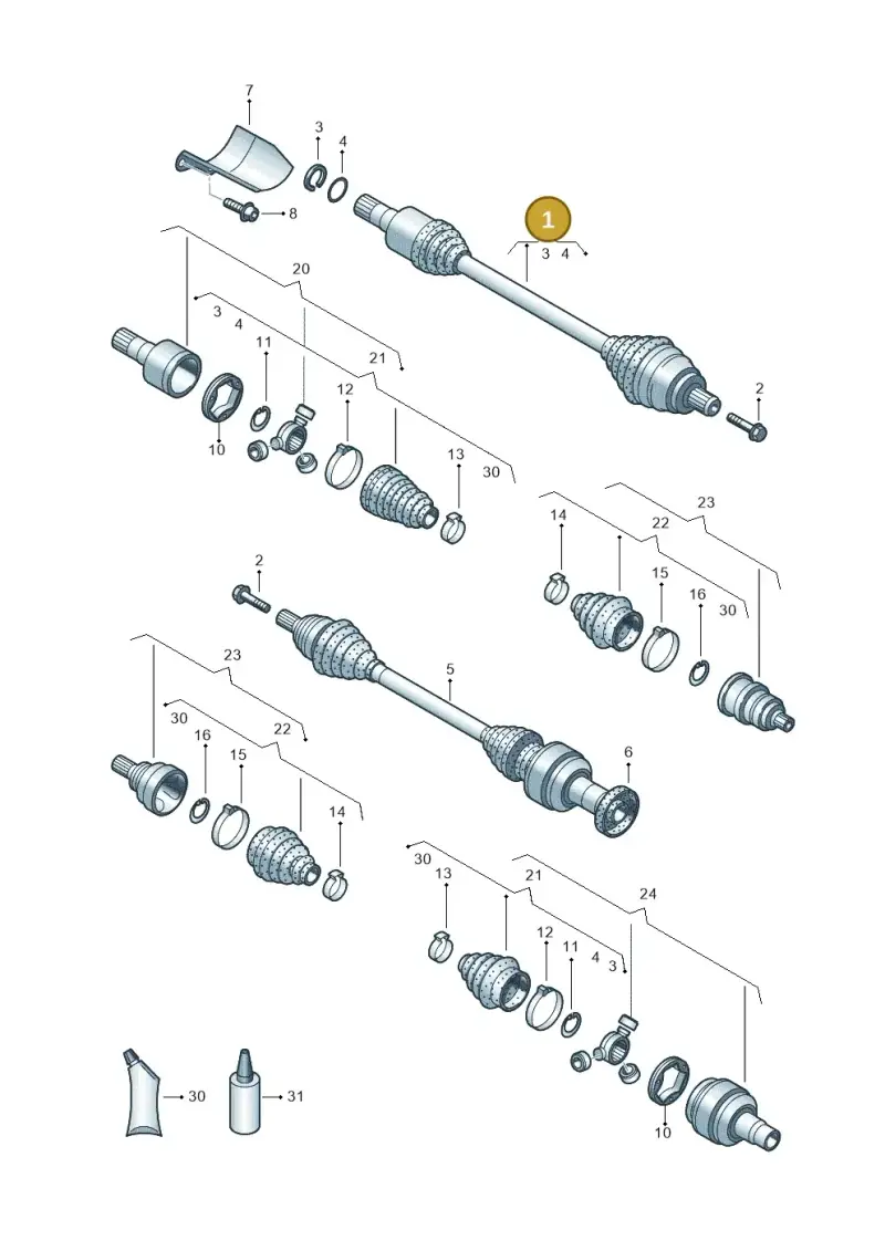 3Q0407761TX — SEAT Tarraco FR (2018-2024) diagram 634407620, position 1