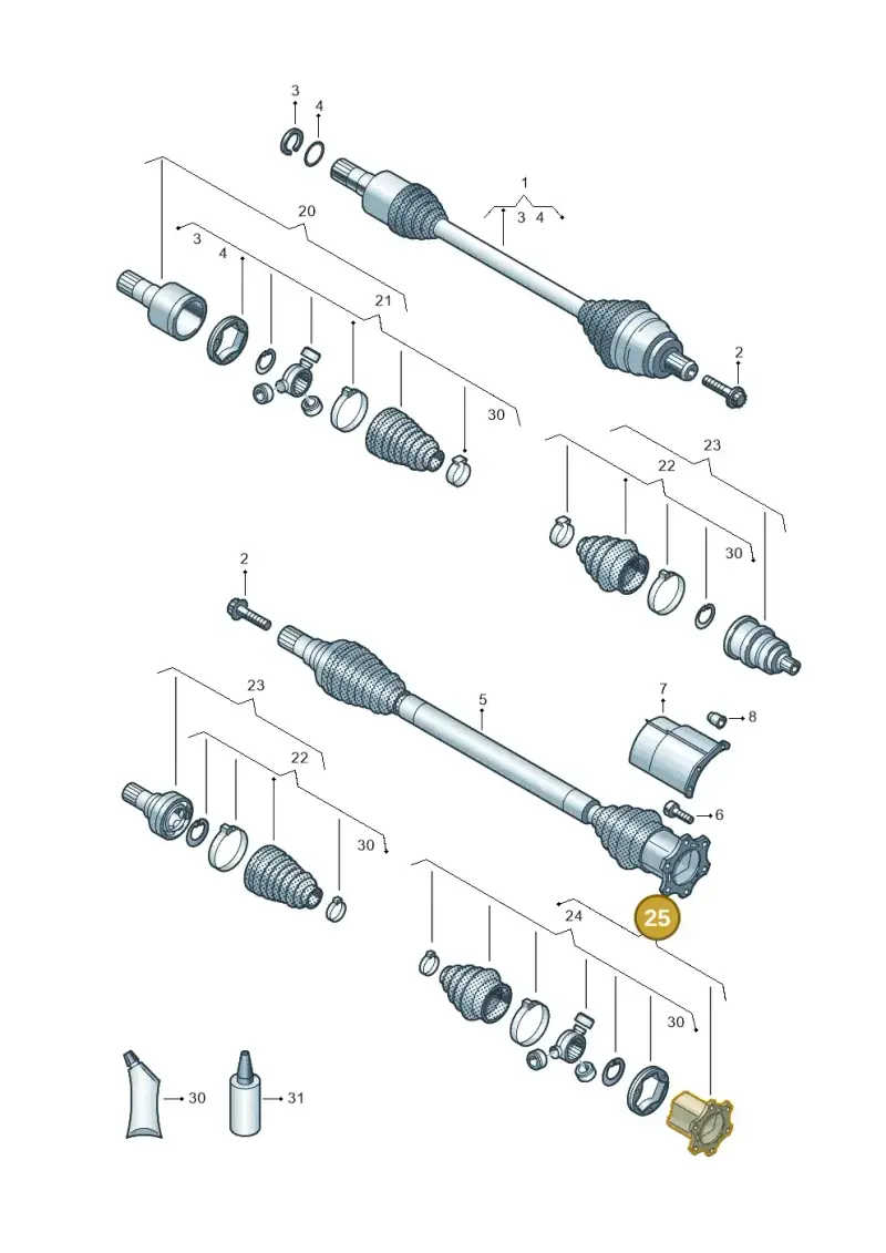 3Q0498103C — SEAT 578 platform diagram 827407390, position 25