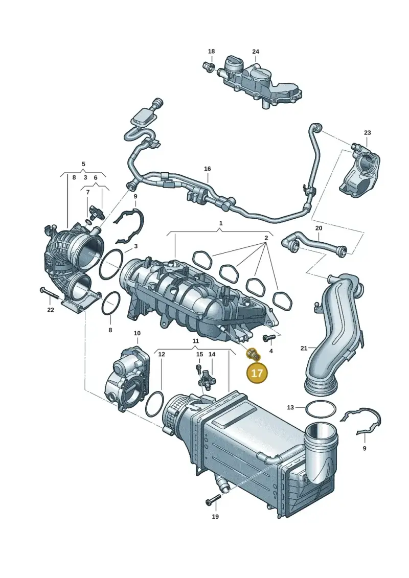 3Q0611849 — SEAT Ateca Style (2016-) diagram 5h0133050, position 17