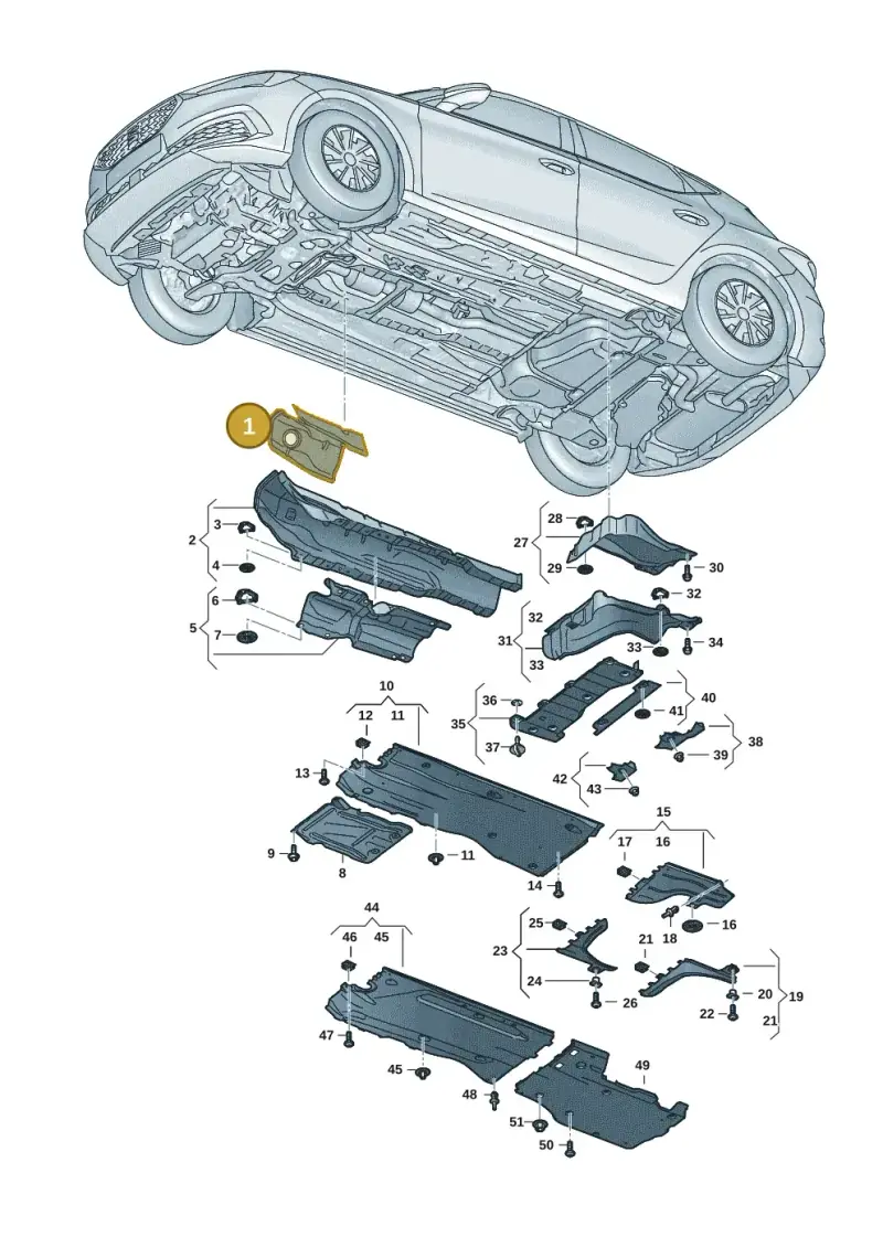 3Q0825469 — SEAT Leon style (2019-) diagram 5fn825010, position 1